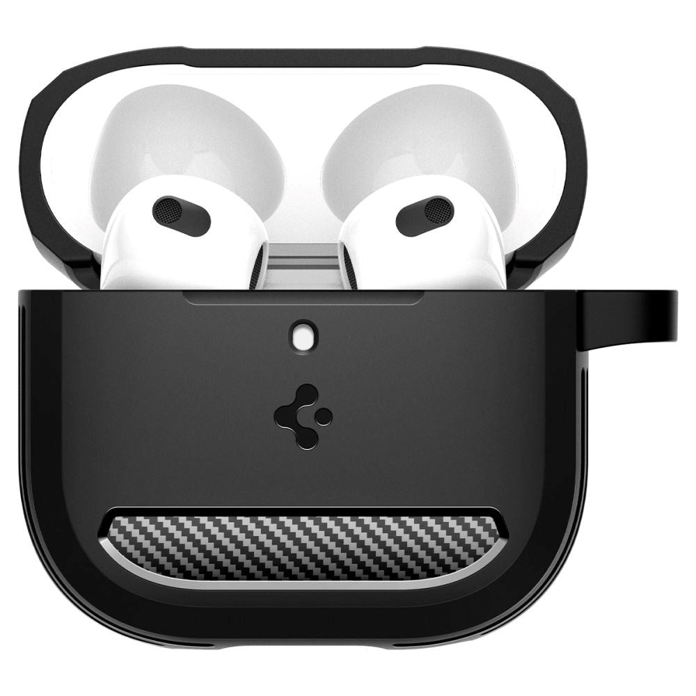 Spigen Rugged Armor Apple Airpods (4. generasjon) Veske m. Karabinhage - Svart