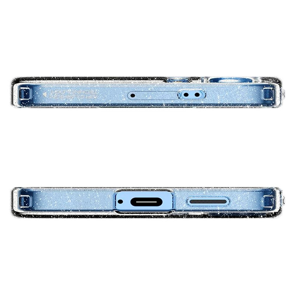 Samsung Galaxy S25 Spigen Liquid Crystal Glitter Bakdeksel - Gjennomsiktig