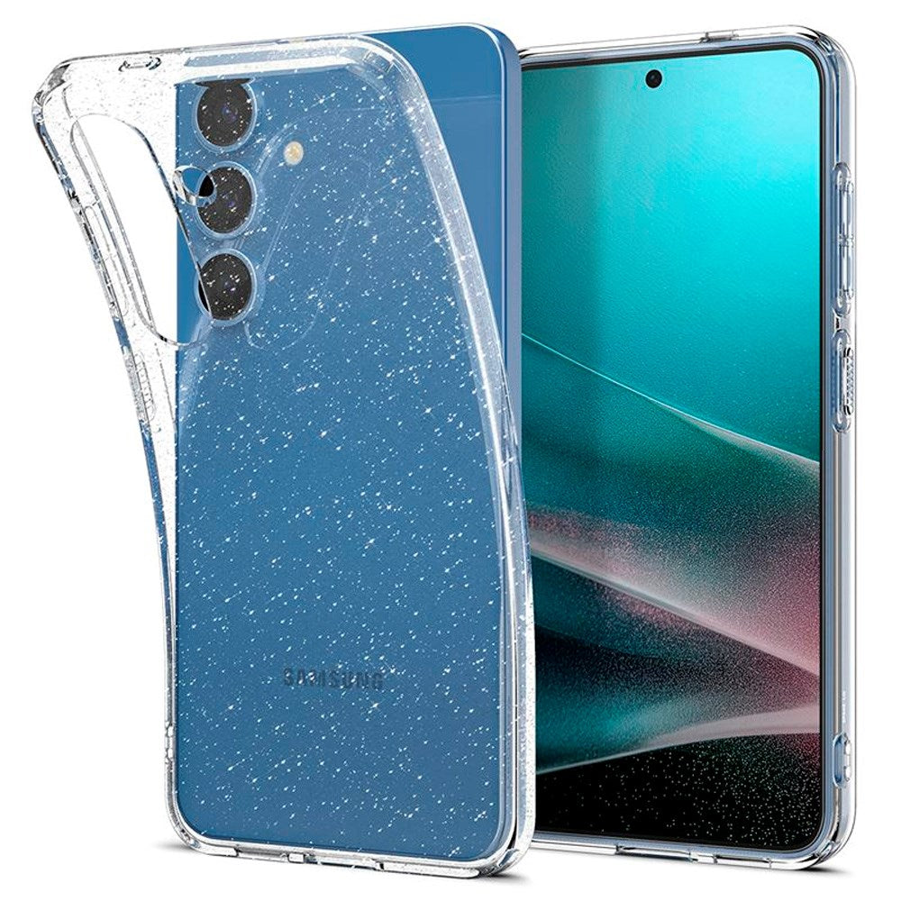 Samsung Galaxy S25 Spigen Liquid Crystal Glitter Bakdeksel - Gjennomsiktig