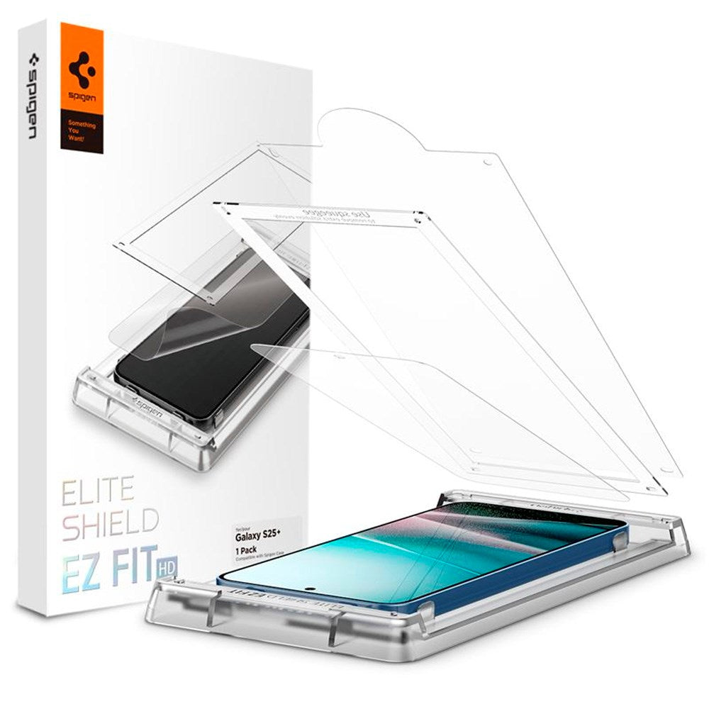 Spigen EliteShield EZ Fit - Samsung Galaxy S25+ (Plus) - Skjermbeskytter - Gjennomsiktig