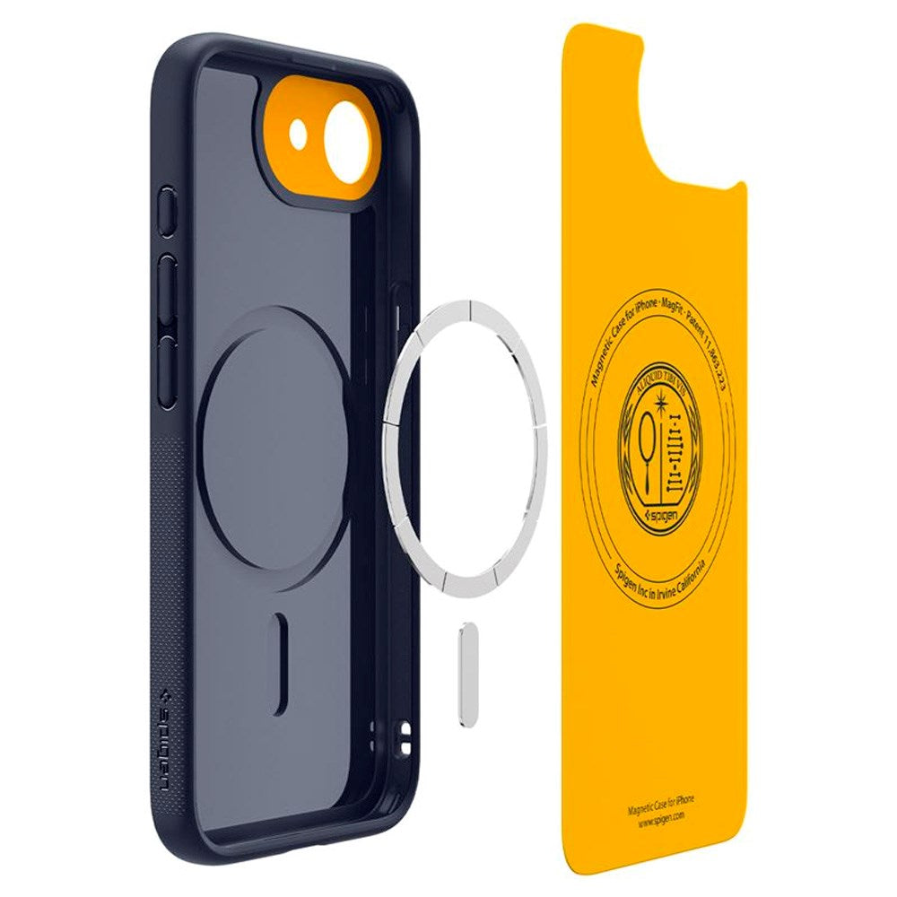 Spigen - iPhone 16e Nano Pop Cover - MagSafe Kompatibel - Blå / Gul