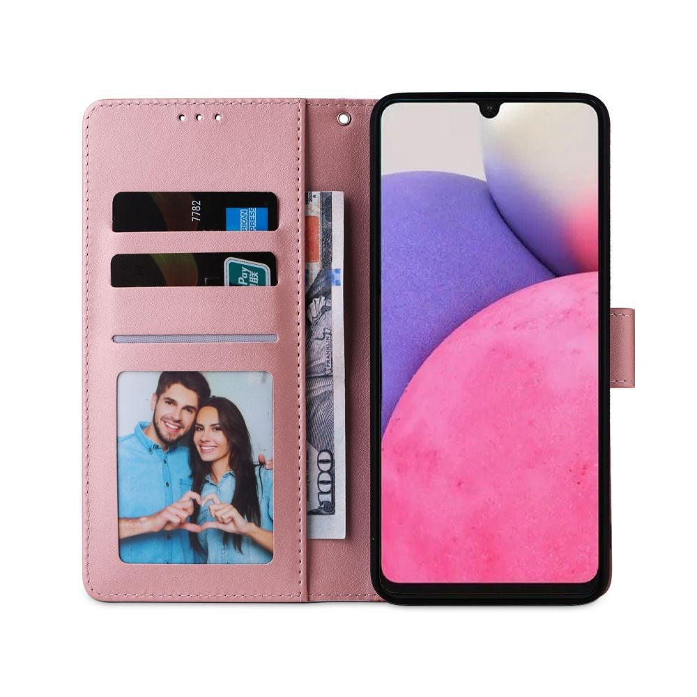 Samsung Galaxy A33 (5G) Tech-Protect Flip Wallet m. Lommebok - Blomsterrose