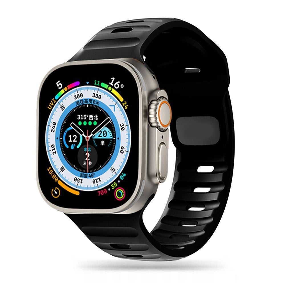 Apple Watch (38/40/SE/41 mm) Tech-Protect Iconband Line silikonklokkerem - svart