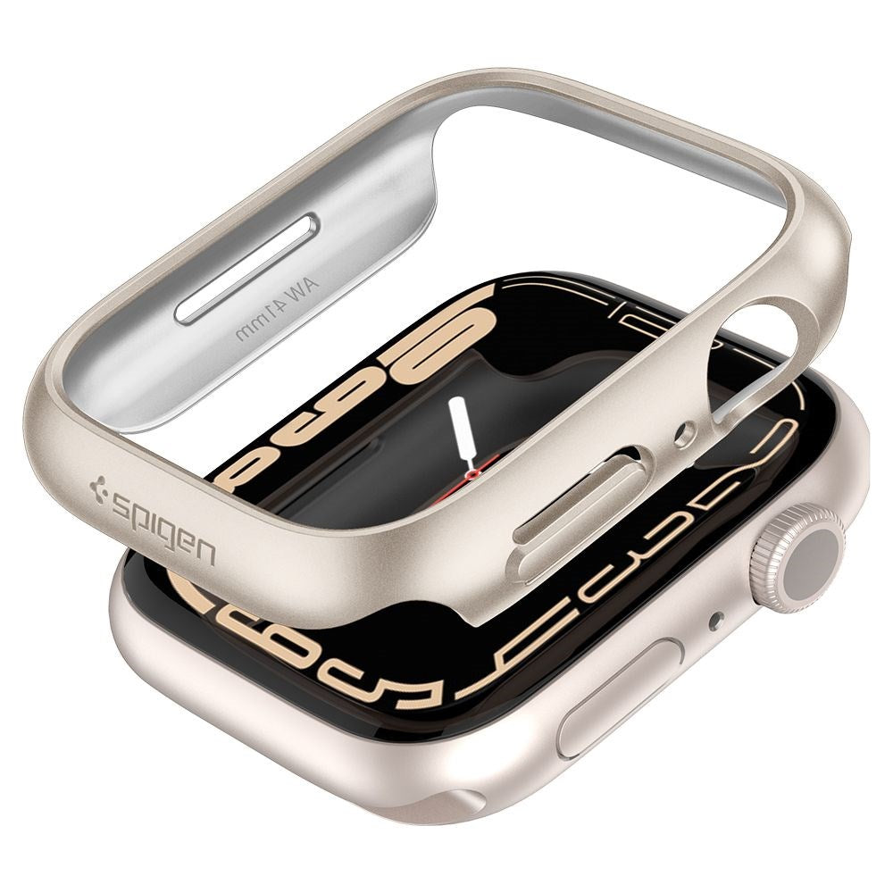 Spigen Thin Fit Apple Watch 9/8/7 (41 mm) deksel - Starlight
