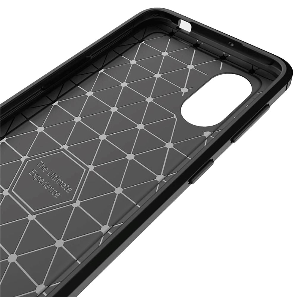 Samsung Galaxy Xcover 5 Tech-Protect fleksibelt plastkarbondeksel - svart