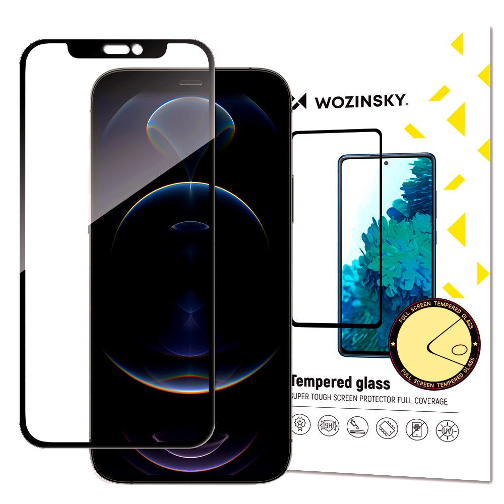 Wozinsky iPhone 14 Plus / 13 Pro Max Skjermbeskytter i herdet glass - Dekselvennlig - Gjennomsiktig m. Svart kant