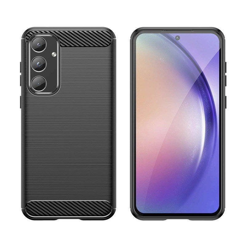 Samsung Galaxy A55 (5G) Carbon Fiber Plastic Bakdeksel - Svart