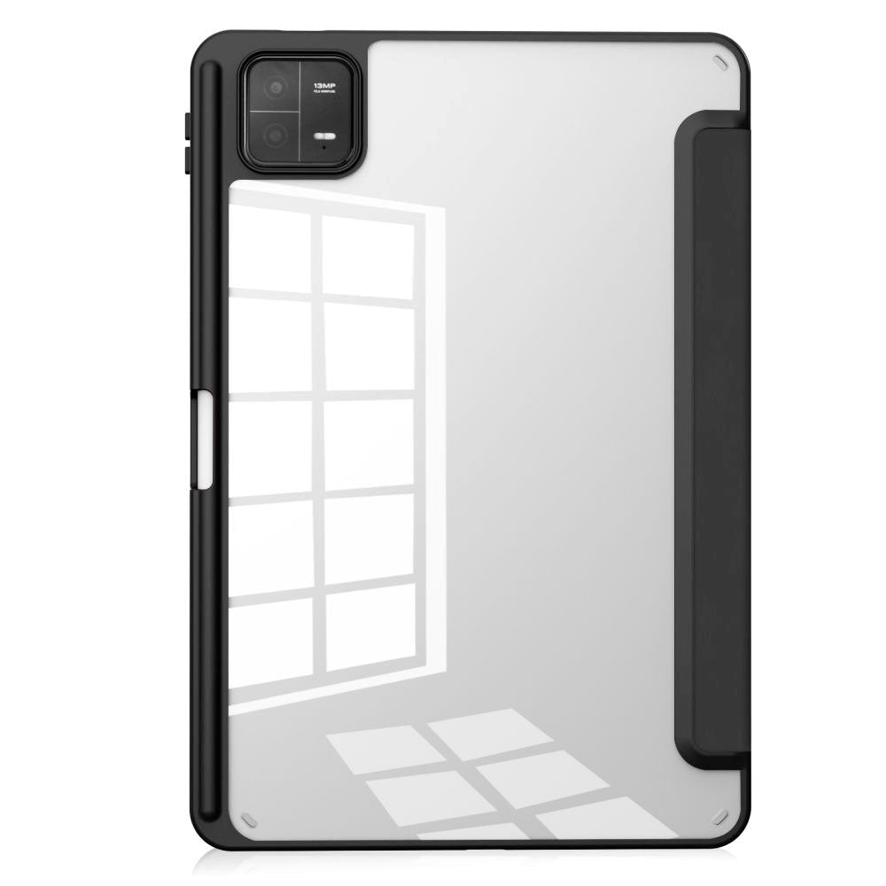 Xiaomi Pad 6 Tech-Protect Hybrid Cover m. Touch Pen Holder - Sort & Gennemsigtig
