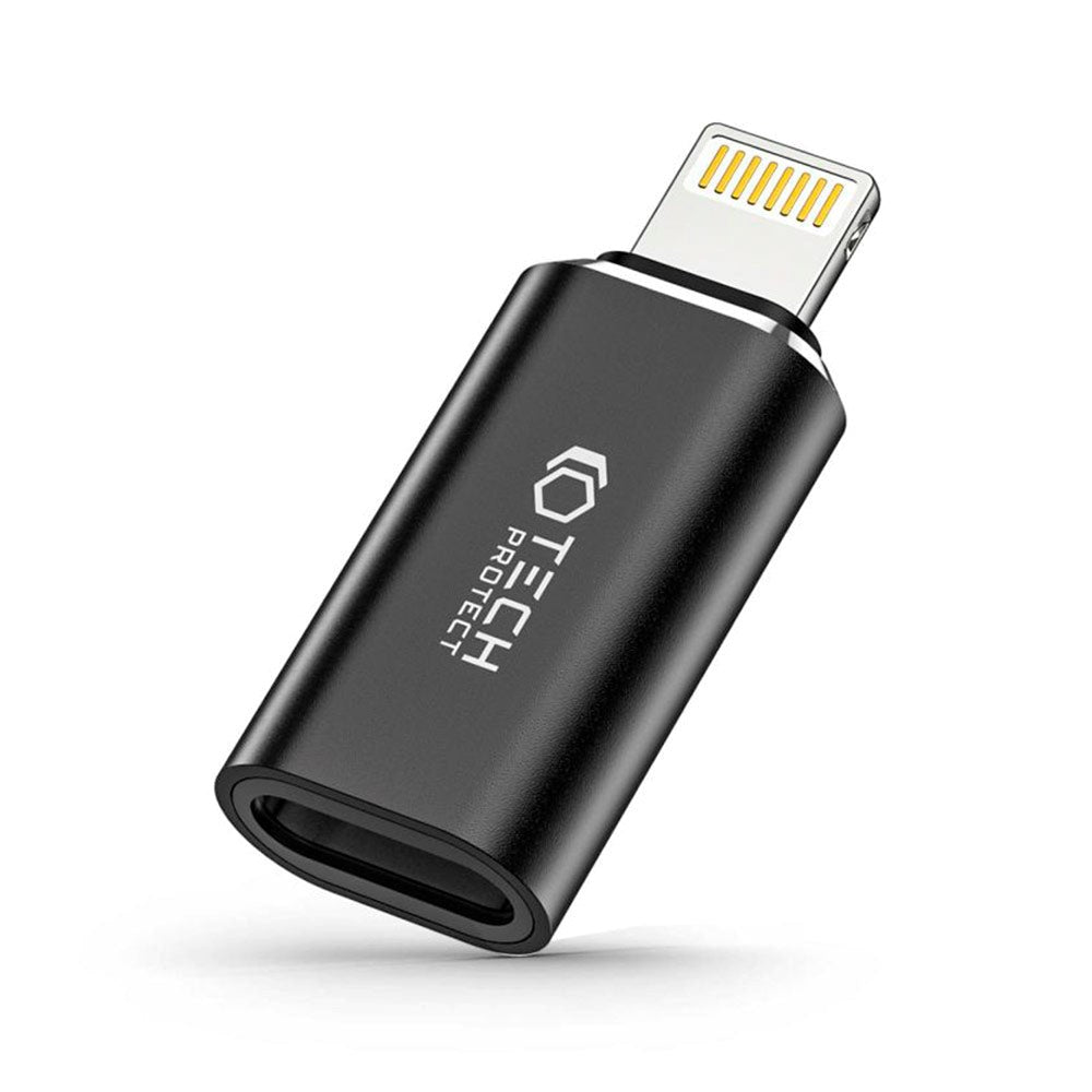 Tech-Protect Lightning til USB-C-adapter - svart
