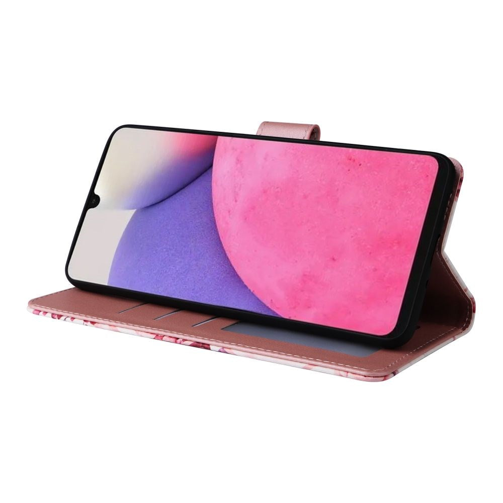 Samsung Galaxy A33 (5G) Tech-Protect Flip Wallet m. Lommebok - Blomsterrose