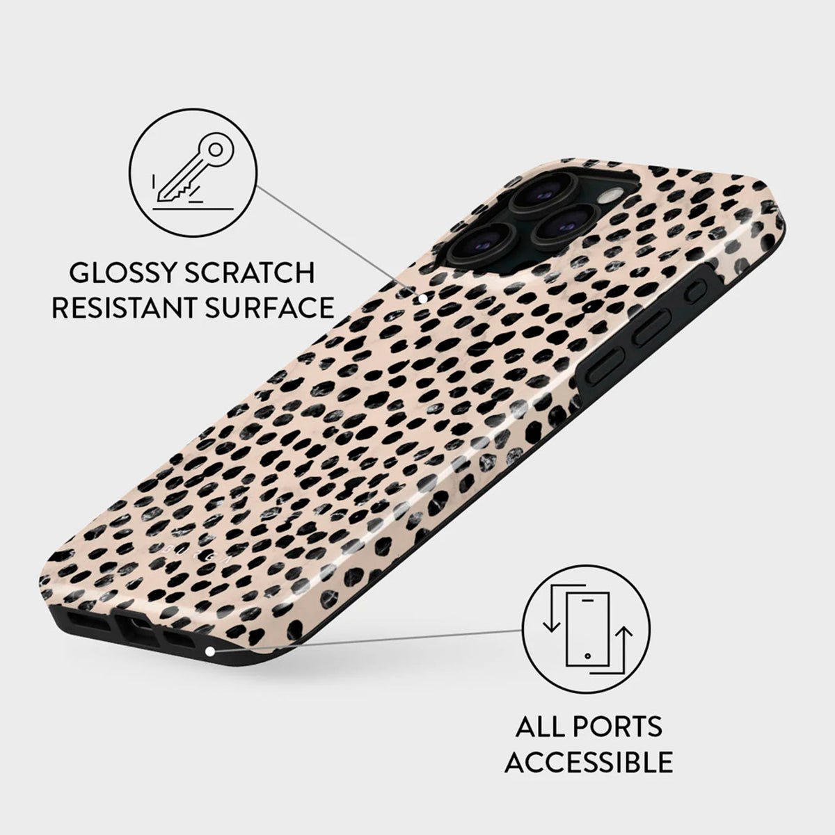 Burga iPhone 15 Pro Tough Fashion Cover - MagSafe Kompatibel - Almond Latte
