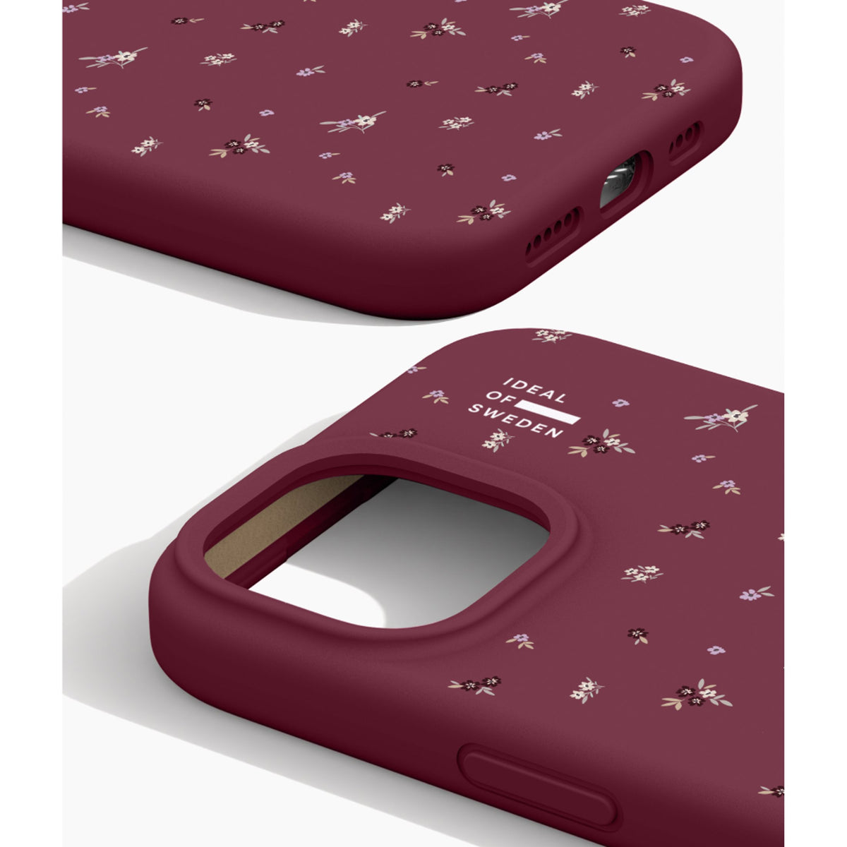 iPhone 17e / 16e / 15 / 14 / 13 iDeal Of Sweden Silicone Case - MagSafe Kompatibel - Fine Wine Bloom