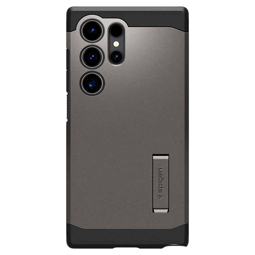 Samsung Galaxy S24 Ultra Spigen Tough Armor-deksel m. Stativ - Gunmetal