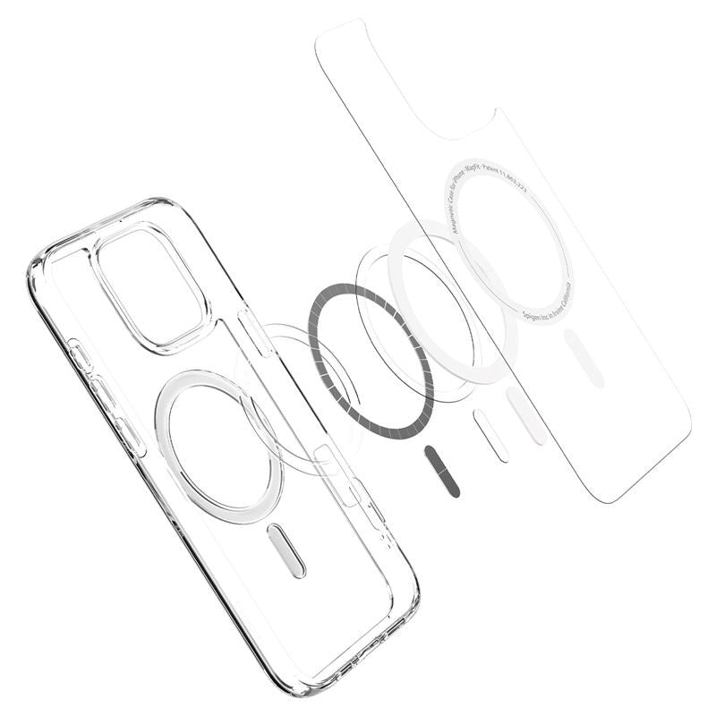 iPhone 16 Pro Max Spigen Crystal Hybrid-deksel - MagSafe-kompatibel - Gjennomsiktig