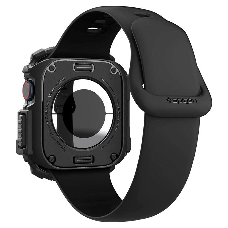 Spigen Rugged Armor Cover - Apple Watch 10 (42mm) - Fleksibel plast - Svart