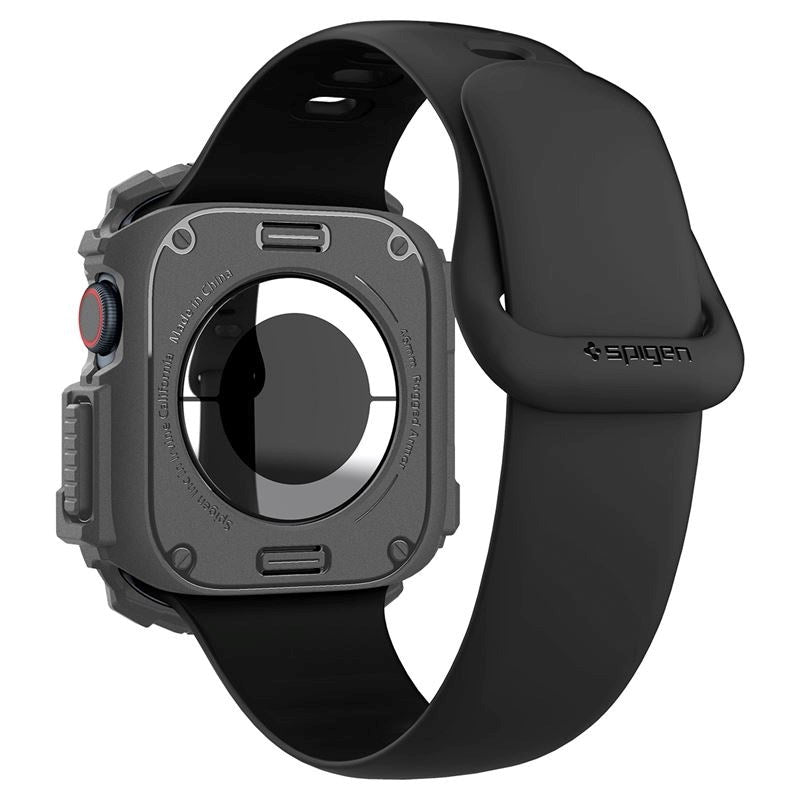 Spigen Rugged Armor Cover - Apple Watch 10 (46mm) - Fleksibel plast - Mørkegrå