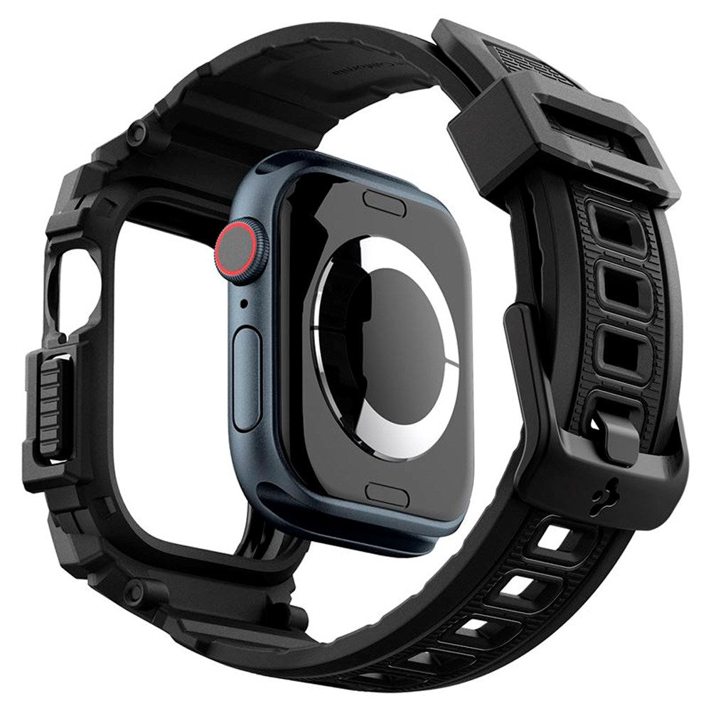 Spigen Rugged Armor Pro Rem m. Cover - Apple Watch 11 / 10 (46mm) - Sort