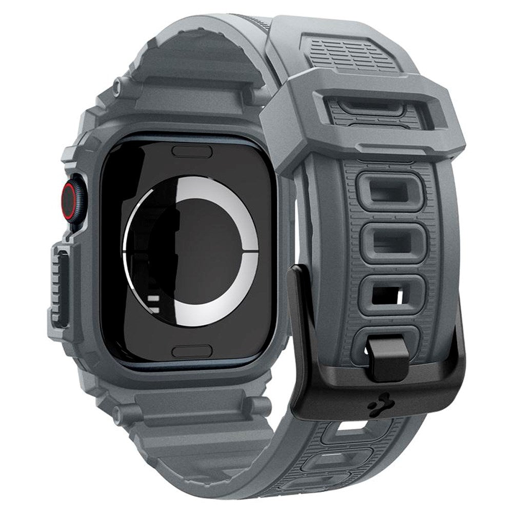 Spigen Rugged Armour Pro Strap m. Deksel - Apple Watch 10 (46mm) - Grå