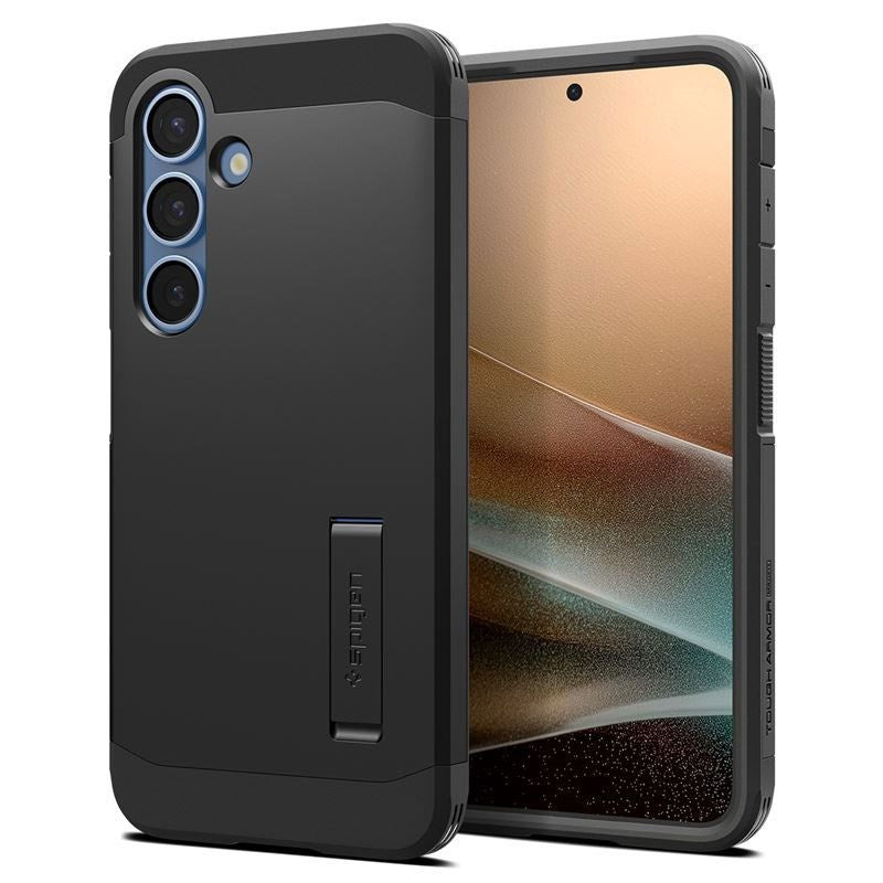 Samsung Galaxy S25 Spigen Tough Armor Hybrid Bagside Cover - MagSafe Kompatibel - Sort