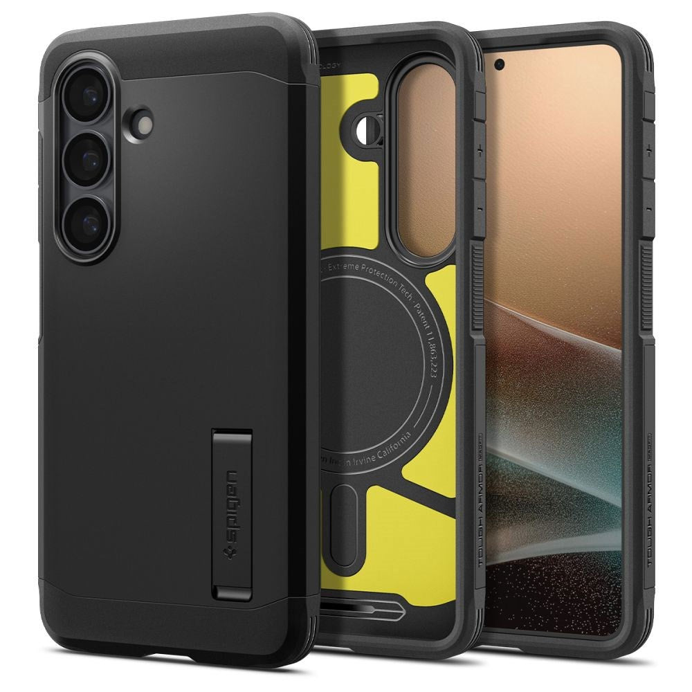 Spigen Samsung Galaxy S26 Tough Armor Hybrid Mobil Cover - MagSafe Kompatibel - Sort