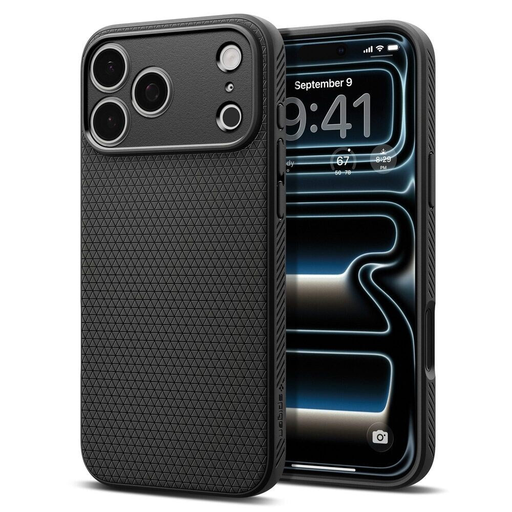 iPhone 18 Pro / 17 Pro Spigen Liquid Air Bagside Cover - Sort