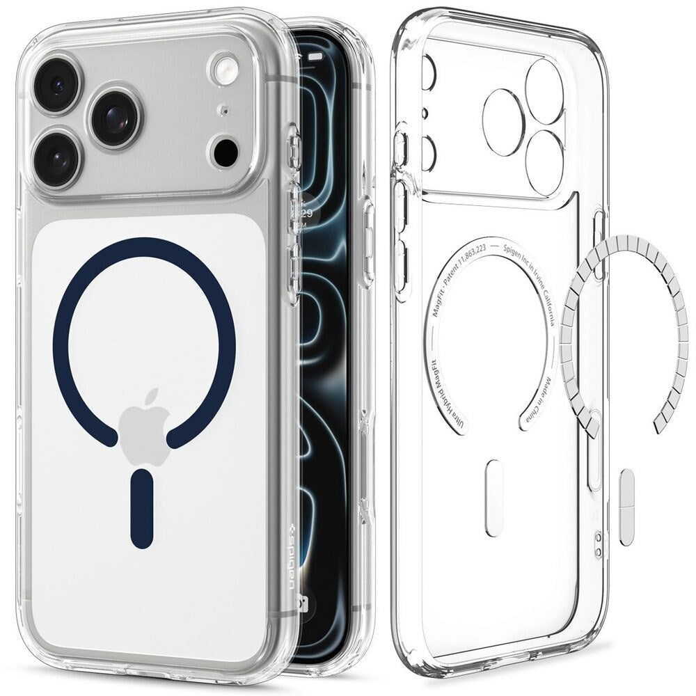 iPhone 18 Pro / 17 Pro Spigen Ultra Hybrid Bagside Cover - MagSafe Kompatibel - Gennemsigtig / Blå