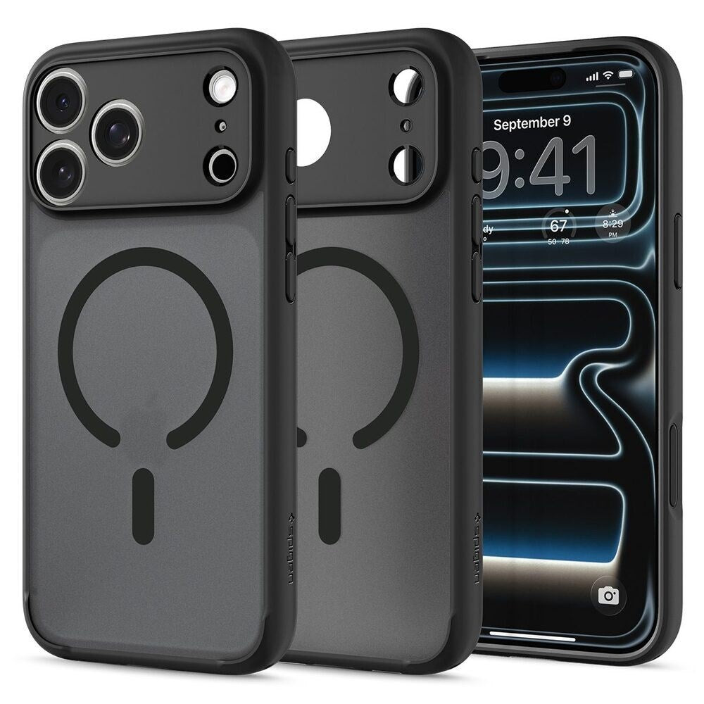 iPhone 18 Pro / 17 Pro Spigen Ultra Hybrid Bagside Cover - MagSafe Kompatibel - Mat Sort