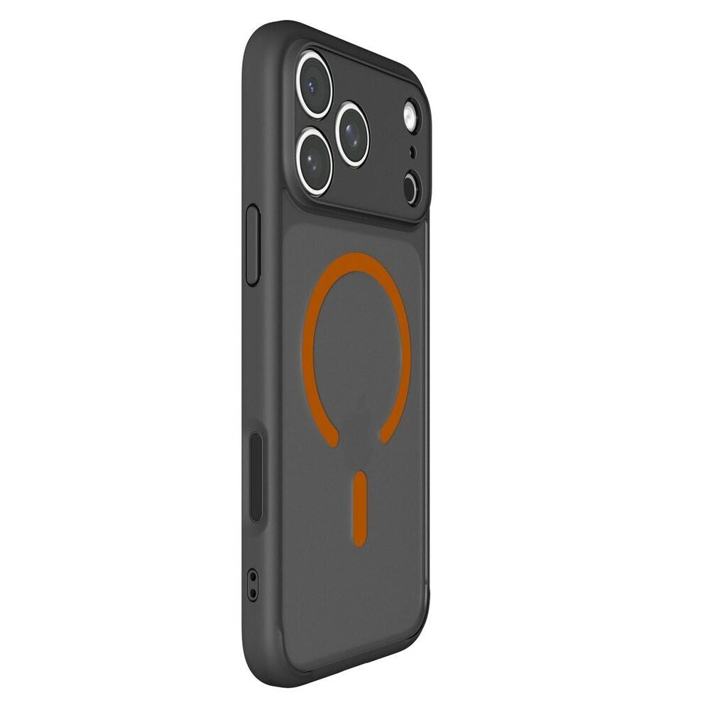 iPhone 18 Pro / 17 Pro Spigen Ultra Hybrid Bagside Cover - MagSafe Kompatibel - Mat Sort / Orange