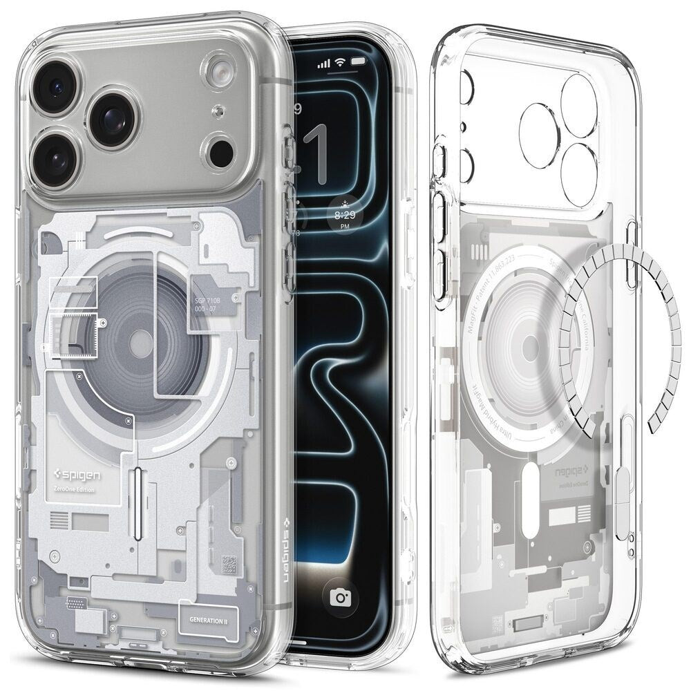 iPhone 18 Pro Max / 17 Pro Max Spigen Ultra Hybrid Bagside Cover - MagSafe Kompatibel - Gennemsigtig / Hvid