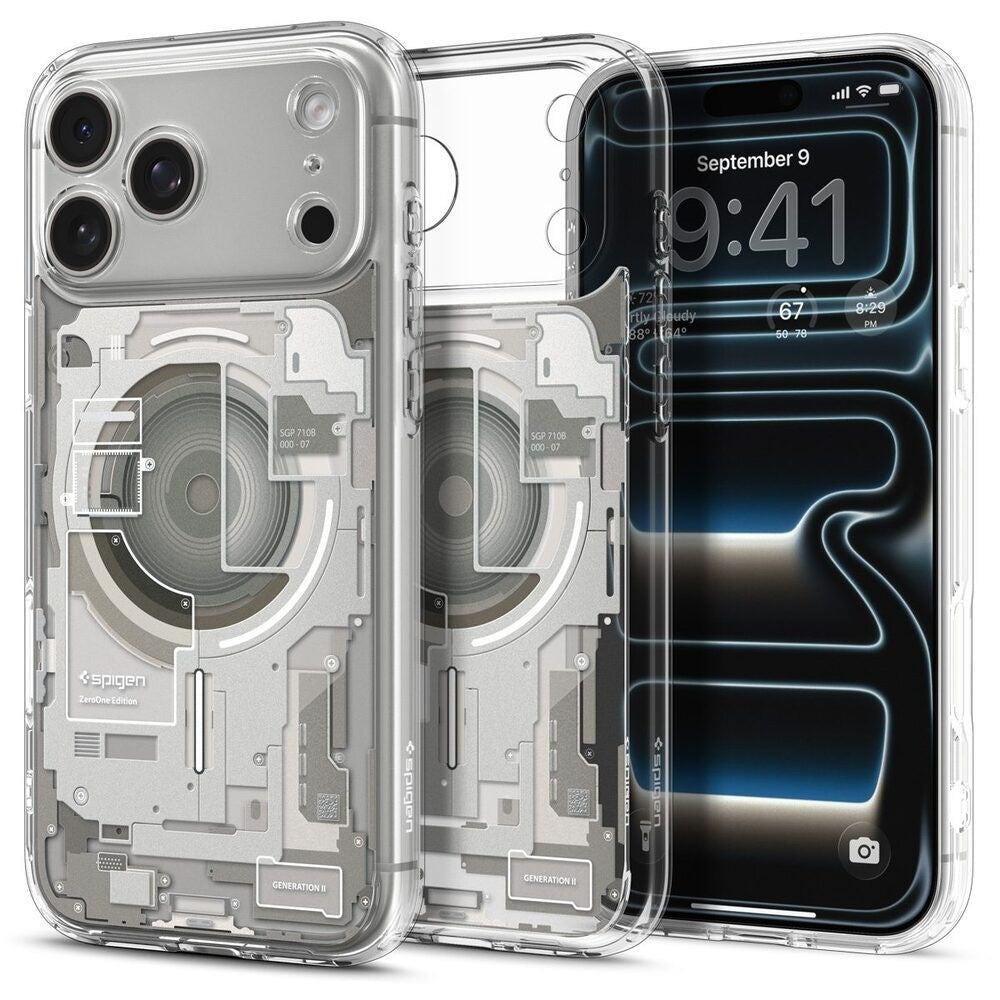 iPhone 18 Pro Max / 17 Pro Max Spigen Ultra Hybrid Bagside Cover - MagSafe Kompatibel - Gennemsigtig / Sølv