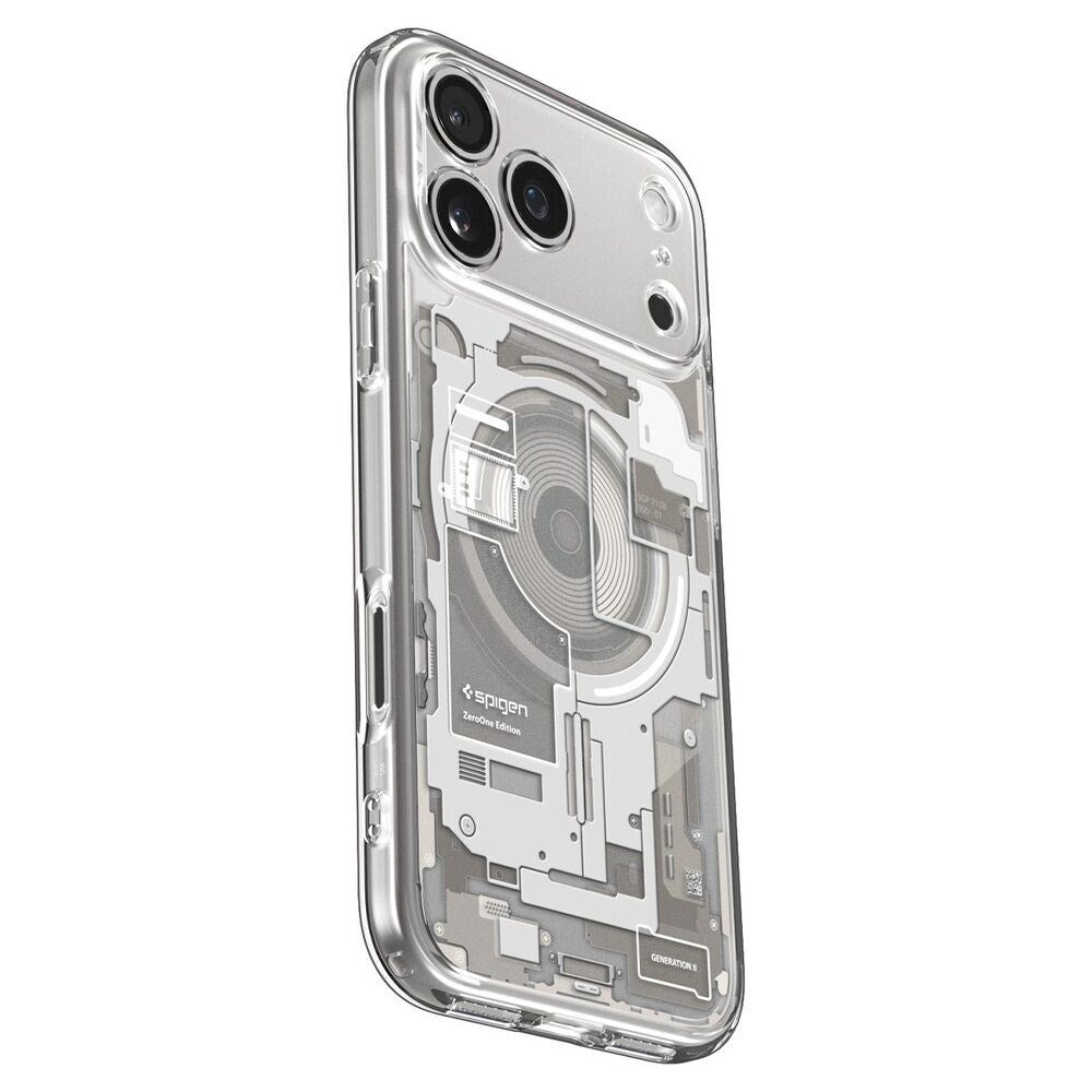 iPhone 18 Pro Max / 17 Pro Max Spigen Ultra Hybrid Bagside Cover - MagSafe Kompatibel - Gennemsigtig / Sølv