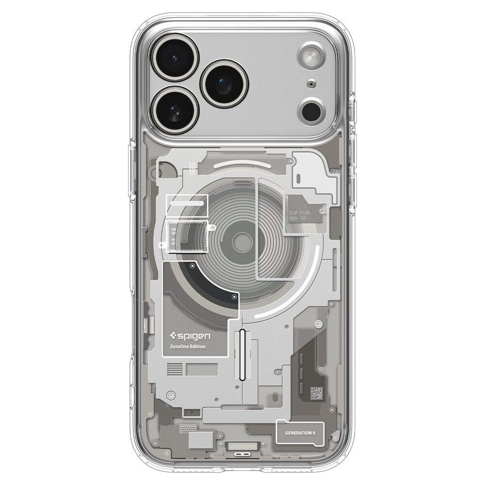 iPhone 18 Pro / 17 Pro Spigen Ultra Hybrid Bagside Cover - MagSafe Kompatibel - Gennemsigtig / Sølv