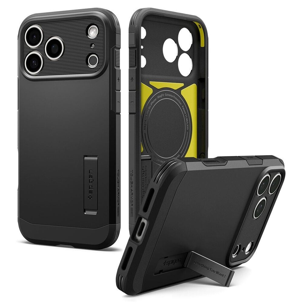 iPhone 18 Pro / 17 Pro Spigen Tough Armor T Bagside Cover - MagSafe Kompatibel - Sort