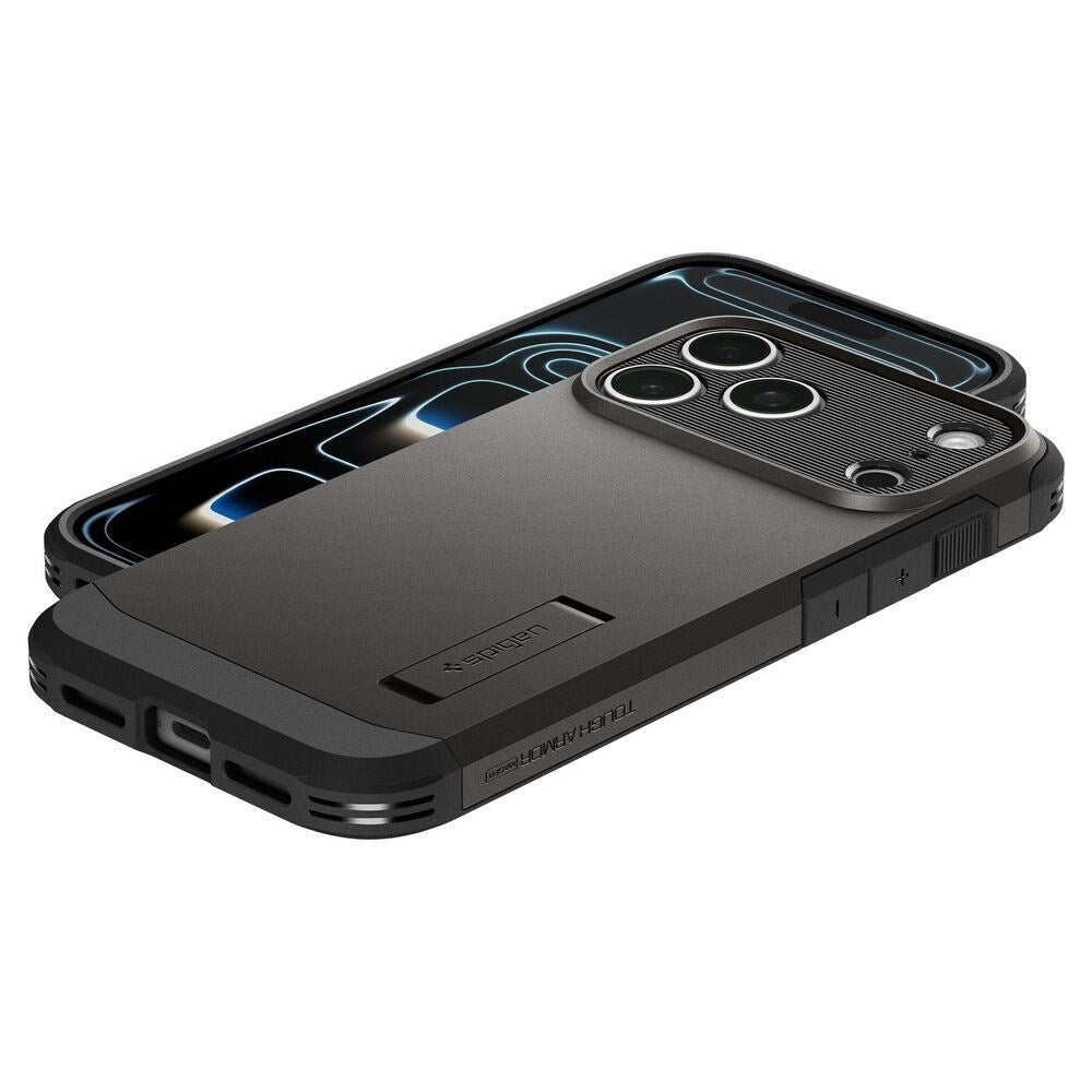 iPhone 18 Pro Max / 17 Pro Max Spigen Tough Armor T Bagside Cover - MagSafe Kompatibel - Grå