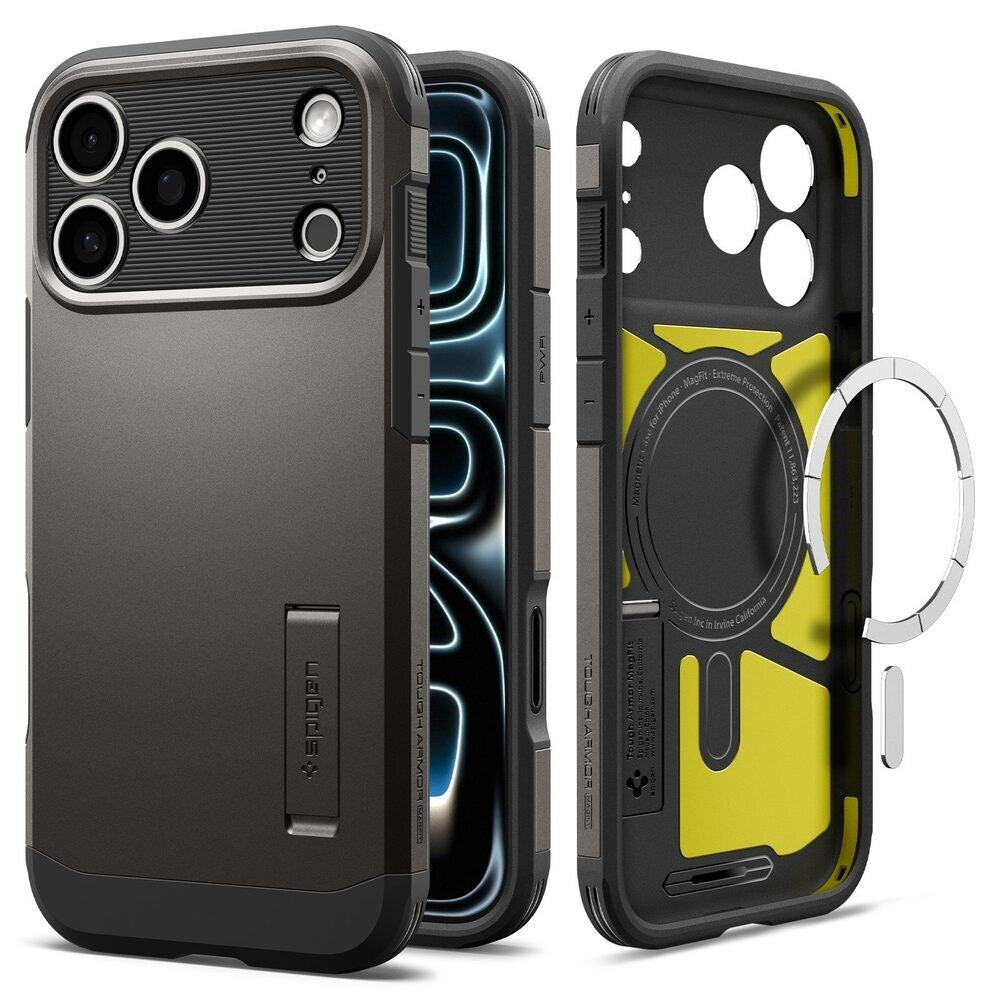 iPhone 18 Pro / 17 Pro Spigen Tough Armor T Bagside Cover - MagSafe Kompatibel - Grå