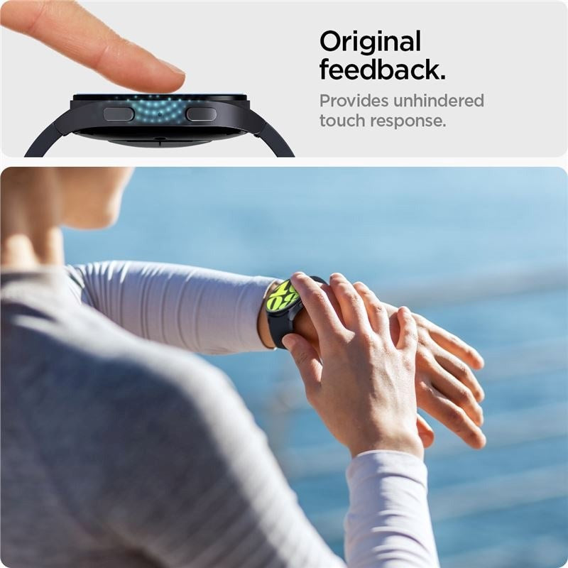 Spigen Samsung Galaxy Watch 7 (44mm) EZ Fit GLAS.tR Skjermbeskytter - 2 stk - Gjennomsiktig