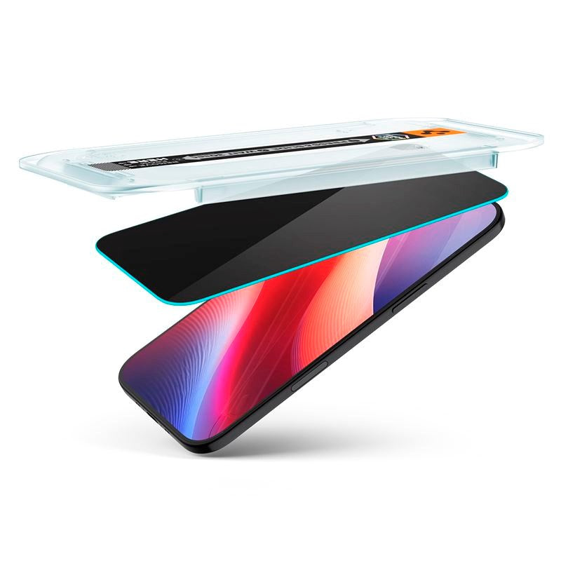 Spigen iPhone Air Glass tR EZ Fit Pro HD Skærmbeskyttelsesglas - Privacy Funktion - Gennemsigtig