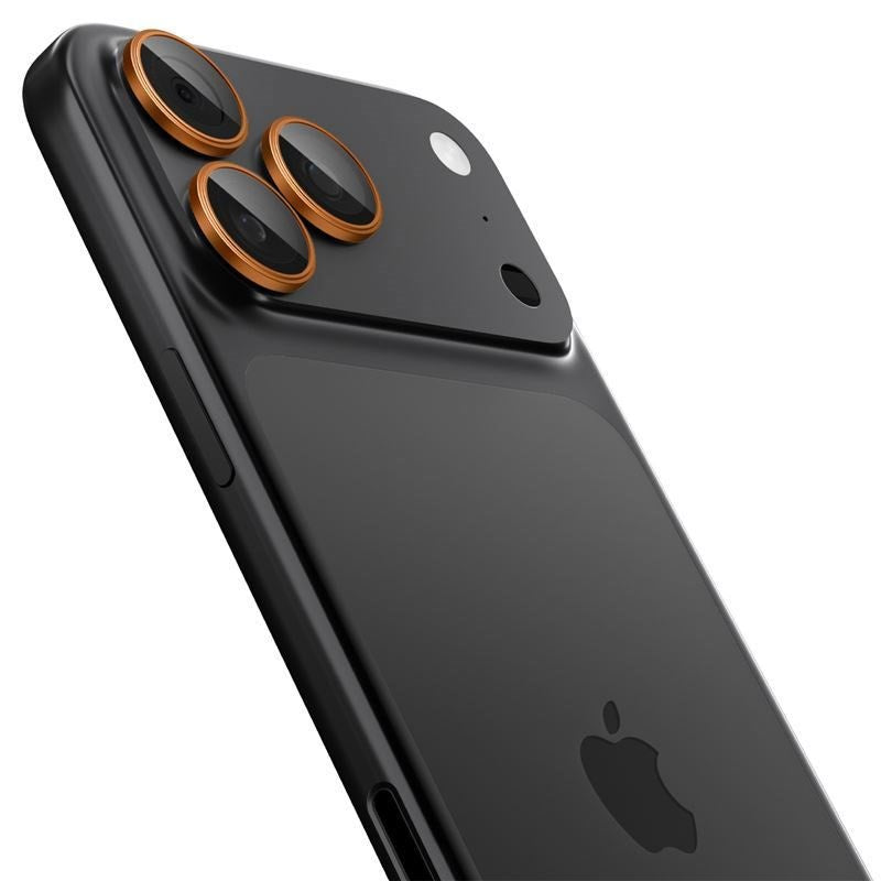 iPhone 17 Pro / 17 Pro Max / 16 Pro / 16 Pro Max / 15 Pro / 15 Pro Max / 14 Pro / 14 Pro Max Spigen Glass tR EZ Fit Optik Pro Kameraglas - 2 stk - Orange