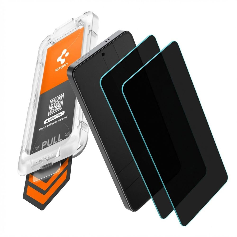 Spigen Samsung Galaxy S26+ (Plus) Glass tR EZ Fit Pro HD Skærmglas - Privacy - 2 stk - Gennemsigtig