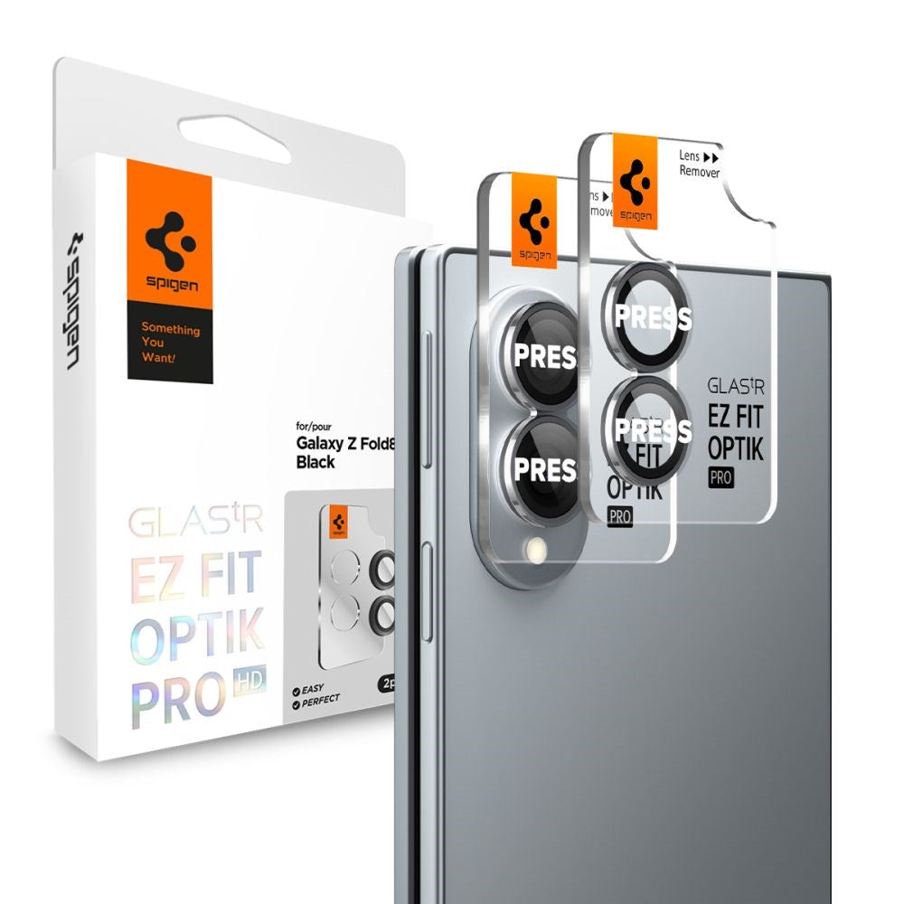 Samsung Galaxy Z Fold8 Spigen Glass tR EZ Fit Optik Pro Kameraglas - 2 stk - Sort