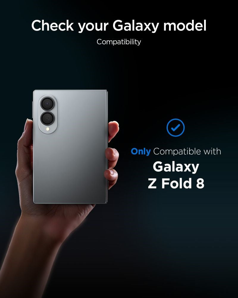 Samsung Galaxy Z Fold8 Spigen Glass tR EZ Fit Optik Pro Kameraglas - 2 stk - Sort