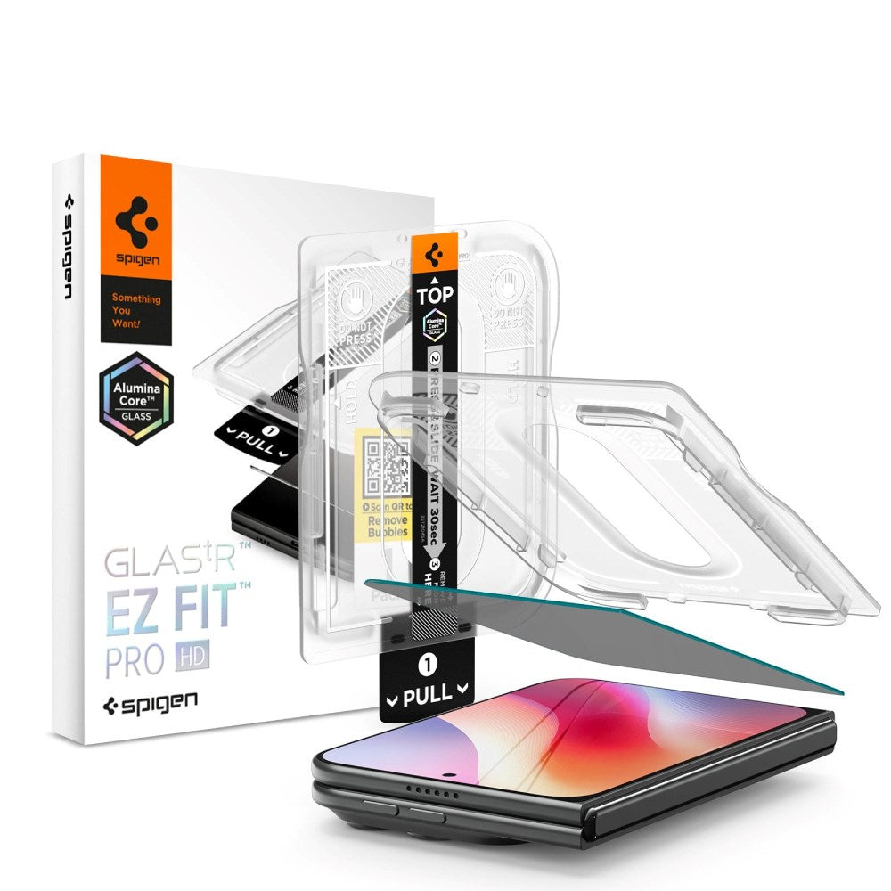 Spigen iPhone Duo Glass tR EZ Fit Pro HD Privacy Skærmbeskyttelsesglas - Gennemsigtig