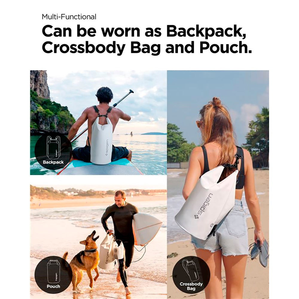 Spigen A630 Aqua Shield Vanntett Veske - Hvit / Gjennomsiktig