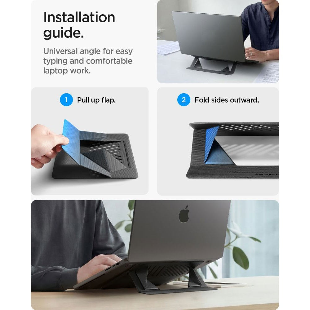 Spigen Foldbar Universal Laptop Holder - Sort
