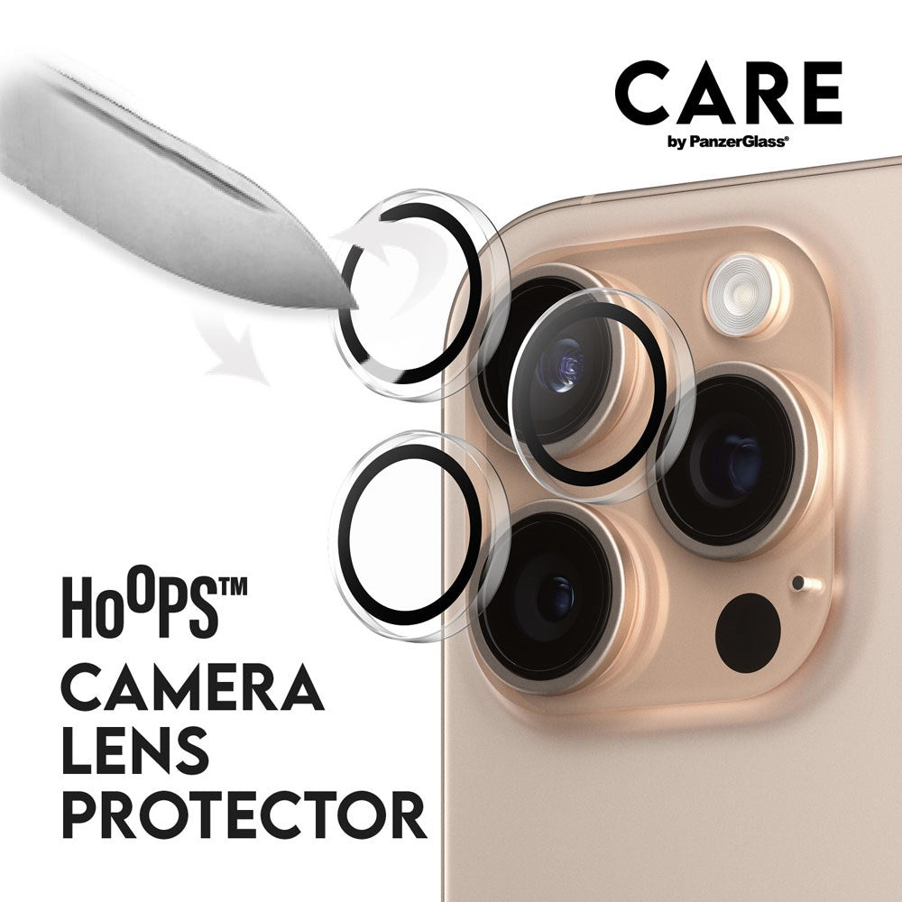 CARE By PanzerGlass iPhone 16 Pro 3-i-1 FLAGSHIP MagSafe Bundle - Skærmbeskyttelse (UWF) / Bagsidecover / Kamerabeskyttelse - Gennemsigtig / Hvid