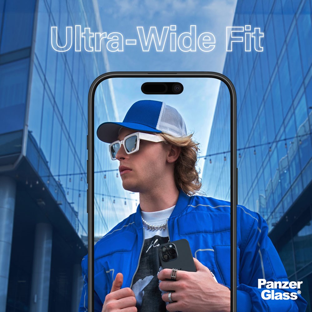 iPhone 16 Pro PanzerGlass 2-i-1-pakke m. EasyAligner - Skjermbeskytter / Kamerabeskytter - Gjennomsiktig / Svart