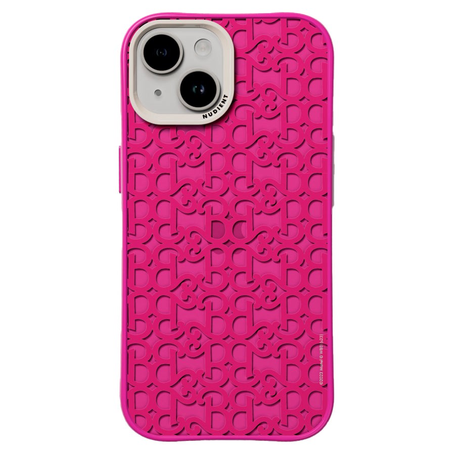 Nudient Form Case iPhone 15 Bakdeksel - Barbie Monogram