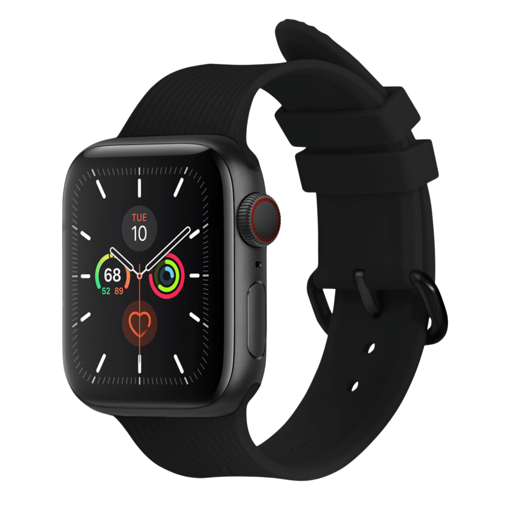 Apple Watch (38/40/SE/41/42 mm) Native Union Curve Strap Silikon Smartwatch-rem - Svart