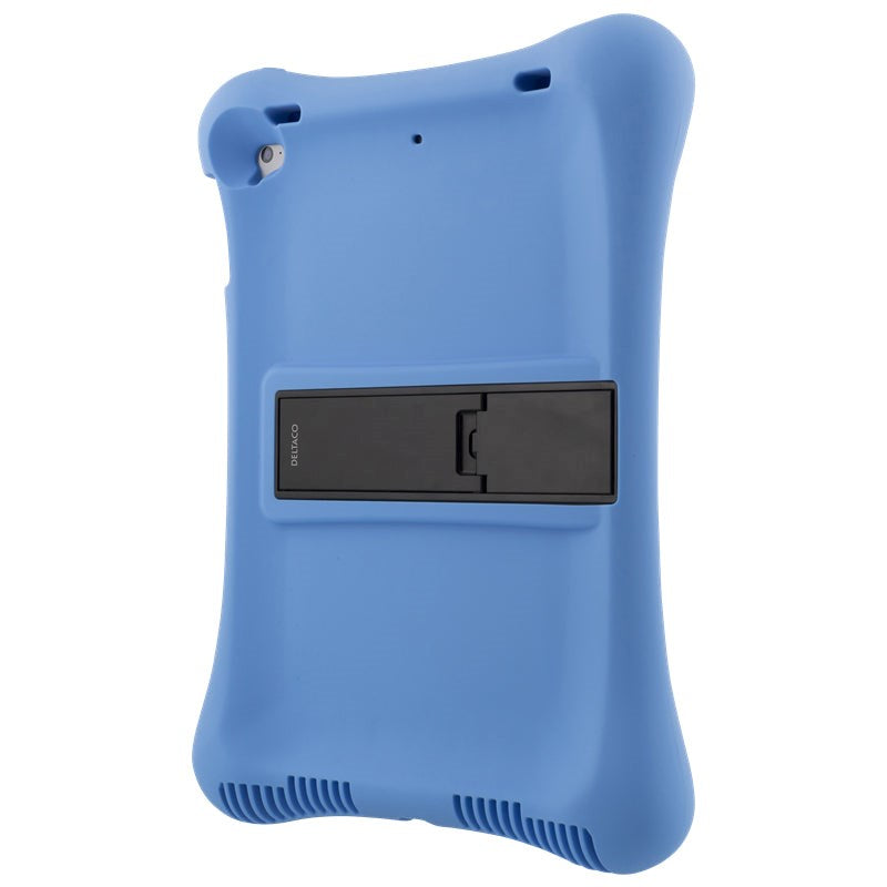 iPad Børne Cover - Deltaco Hårdfør Silikone Cover - Lyseblå