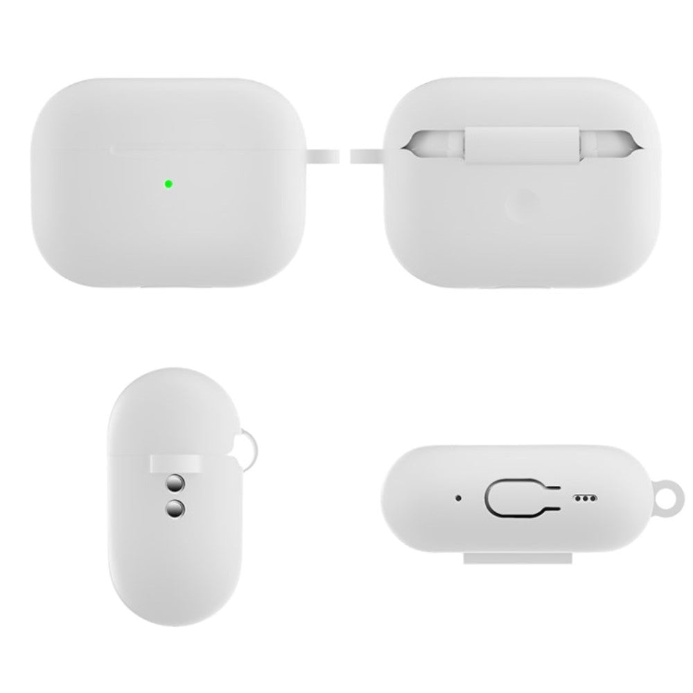 Apple Airpods Pro 2nd Gen (2022) Silikondeksel m. Hake - Hvit